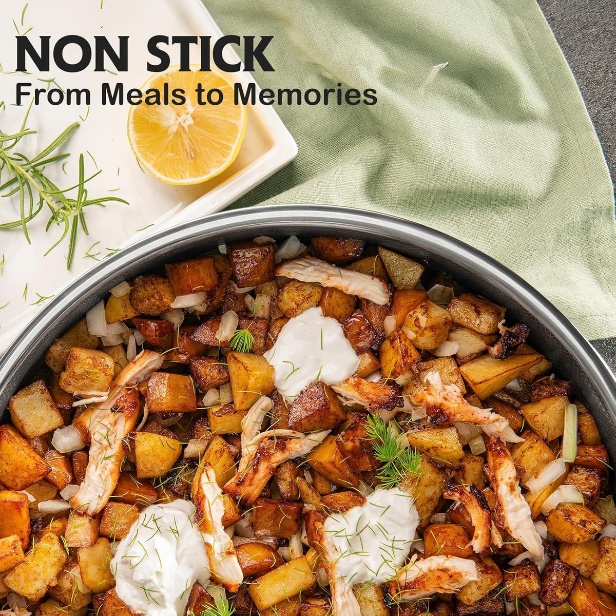 SN0WCLAD Hybrid Stainless Steel Nonstick Cookware Set – 10PC & 14PC
